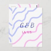 EENVOUDIG MINIMAL voeg je koppel naam tekst toe Briefkaart (Voorkant / Achterkant)