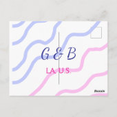 EENVOUDIG MINIMAL voeg je koppel naam tekst toe Briefkaart (Achterkant)