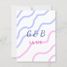 EENVOUDIG MINIMAL voeg je koppel naam tekst toe Briefkaart