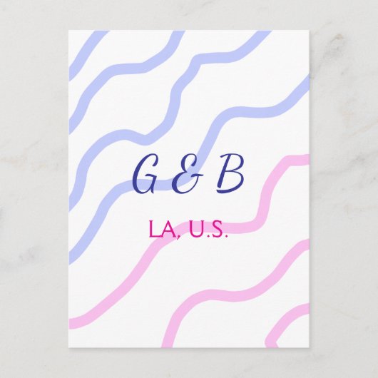 EENVOUDIG MINIMAL voeg je koppel naam tekst toe Briefkaart (Voorkant)