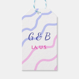 EENVOUDIG MINIMAL voeg je koppel naam tekst toe Cadeaulabel