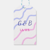 EENVOUDIG MINIMAL voeg je koppel naam tekst toe Cadeaulabel (Achterkant)