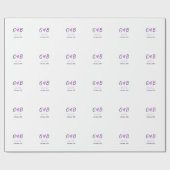 EENVOUDIG MINIMAL voeg je koppel naam tekst toe Cadeaupapier (Vlak)