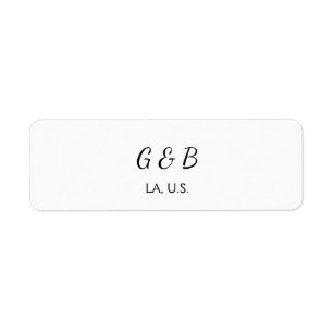 EENVOUDIG MINIMAL voeg je koppel naam tekst toe Etiket