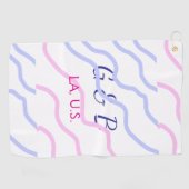 EENVOUDIG MINIMAL voeg je koppel naam tekst toe Golfhanddoek (Horizontaal)