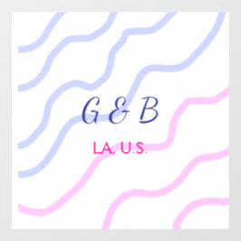 EENVOUDIG MINIMAL voeg je koppel naam tekst toe Raamsticker