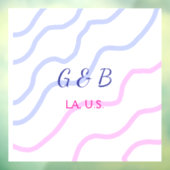 EENVOUDIG MINIMAL voeg je koppel naam tekst toe Raamsticker (Vel 3)