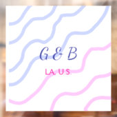 EENVOUDIG MINIMAL voeg je koppel naam tekst toe Raamsticker (Vel 2)