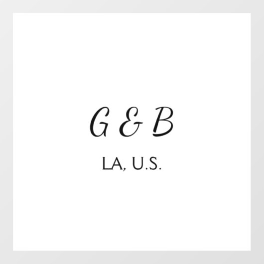 EENVOUDIG MINIMAL voeg je koppel naam tekst toe Raamsticker (Vel)