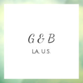 EENVOUDIG MINIMAL voeg je koppel naam tekst toe Raamsticker (Vel 3)