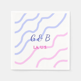 EENVOUDIG MINIMAL voeg je koppel naam tekst toe Servet