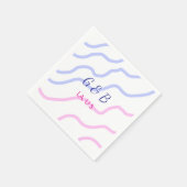 EENVOUDIG MINIMAL voeg je koppel naam tekst toe Servet (Hoek)