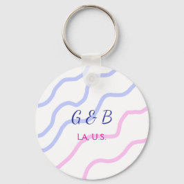 EENVOUDIG MINIMAL voeg je koppel naam tekst toe Sleutelhanger