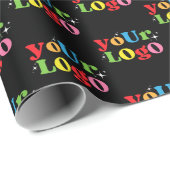 Eenvoudig minimale Elegant Custom Logo Company Cadeaupapier (Rol Hoek)