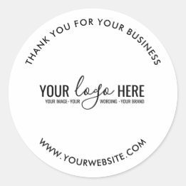 Eenvoudig minimale Elegant Custom Logo Company Ronde Sticker