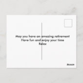 Eenvoudig minimale felicitaties met pensionering briefkaart (Achterkant)