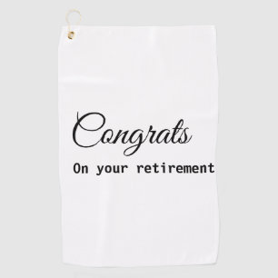 Eenvoudig minimale felicitaties met pensionering golfhanddoek