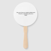 Eenvoudig minimale felicitaties met pensionering handwaaier (Achterkant)