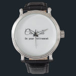 Eenvoudig minimale felicitaties met pensionering horloge<br><div class="desc">Ontwerp</div>
