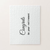 Eenvoudig minimale felicitaties met pensionering legpuzzel (Verticaal)