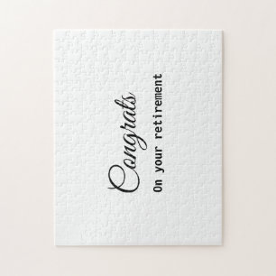 Eenvoudig minimale felicitaties met pensionering legpuzzel