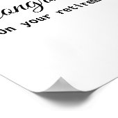 Eenvoudig minimale felicitaties met pensionering poster (Hoek)