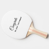 Eenvoudig minimale felicitaties met pensionering tafeltennisbatje (Zijkant)