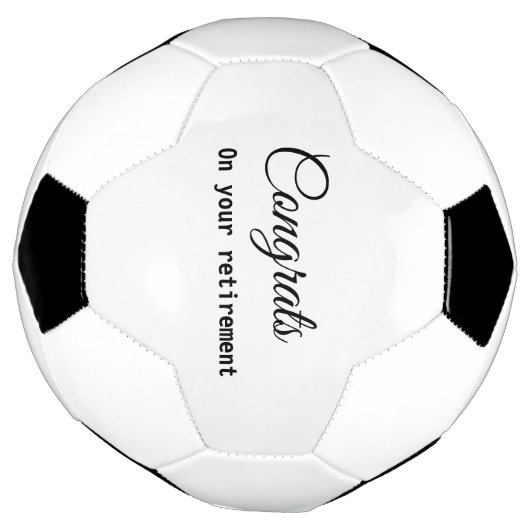 Eenvoudig minimale felicitaties met pensionering voetbal (Gedraaid)