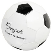 Eenvoudig minimale felicitaties met pensionering voetbal (Drie kwart)