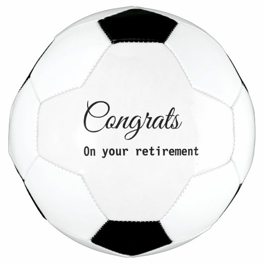 Eenvoudig minimale felicitaties met pensionering voetbal (Voorkant)