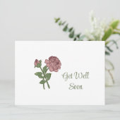 Eenvoudig minimale Floral snel Kaart (Staand voorkant)