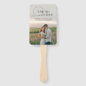 Eenvoudig minimale foto bruiloft handwaaier (Voorkant)