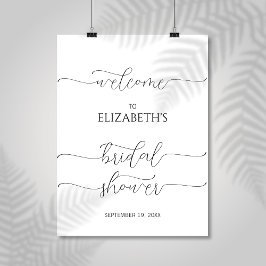 Eenvoudig Minimale het Welkome Teken van het Manus Poster