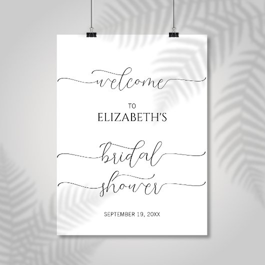 Eenvoudig Minimale het Welkome Teken van het Manus Poster