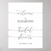 Eenvoudig Minimale het Welkome Teken van het Manus Poster (Voorkant)