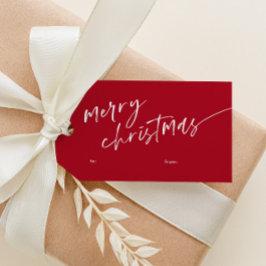 Eenvoudig Minimale Kerstmis Cadeaulabel