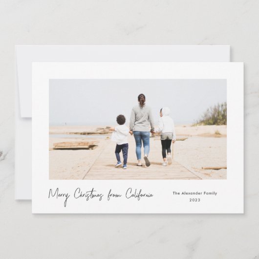 Eenvoudig Minimale Kerstmis Kaart (Voorkant)