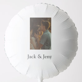 Eenvoudig minimale kleurrijke add name-fototekstka ballon