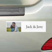 Eenvoudig minimale kleurrijke add name-fototekstka bumpersticker (Op auto)