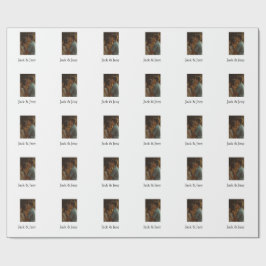 Eenvoudig minimale kleurrijke add name-fototekstka cadeaupapier