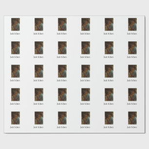 Eenvoudig minimale kleurrijke add name-fototekstka cadeaupapier