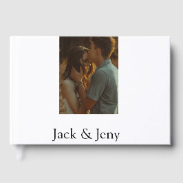 Eenvoudig minimale kleurrijke add name-fototekstka gastenboek