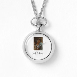 Eenvoudig minimale kleurrijke add name-fototekstka horloge