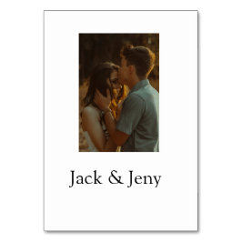 Eenvoudig minimale kleurrijke add name-fototekstka kaart