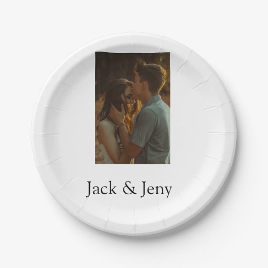 Eenvoudig minimale kleurrijke add name-fototekstka papieren bordje (Voorkant)