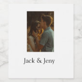 Eenvoudig minimale kleurrijke add name-fototekstka wijn etiket (Enkel label)