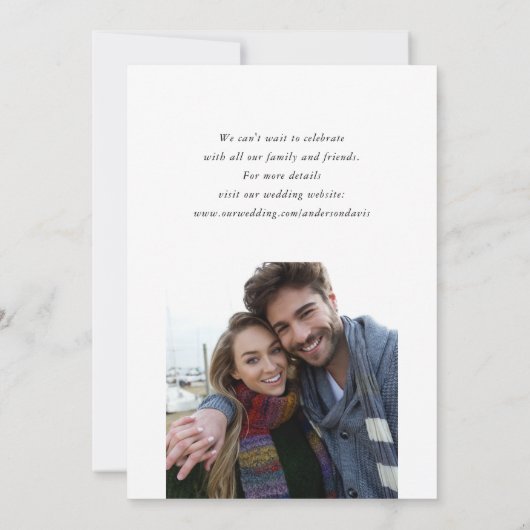 Eenvoudig Minimale Lila 2 Foto sparen de Datum (Achterkant)