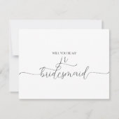 Eenvoudig Minimale Manuscript Junior Bridesmaid Vo (Voorkant)