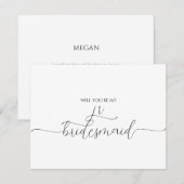 Eenvoudig Minimale Manuscript Junior Bridesmaid Vo (Voorkant / Achterkant)