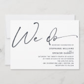 Eenvoudig Minimale Moderne Manuscript Wedding Kaart (Voorkant)